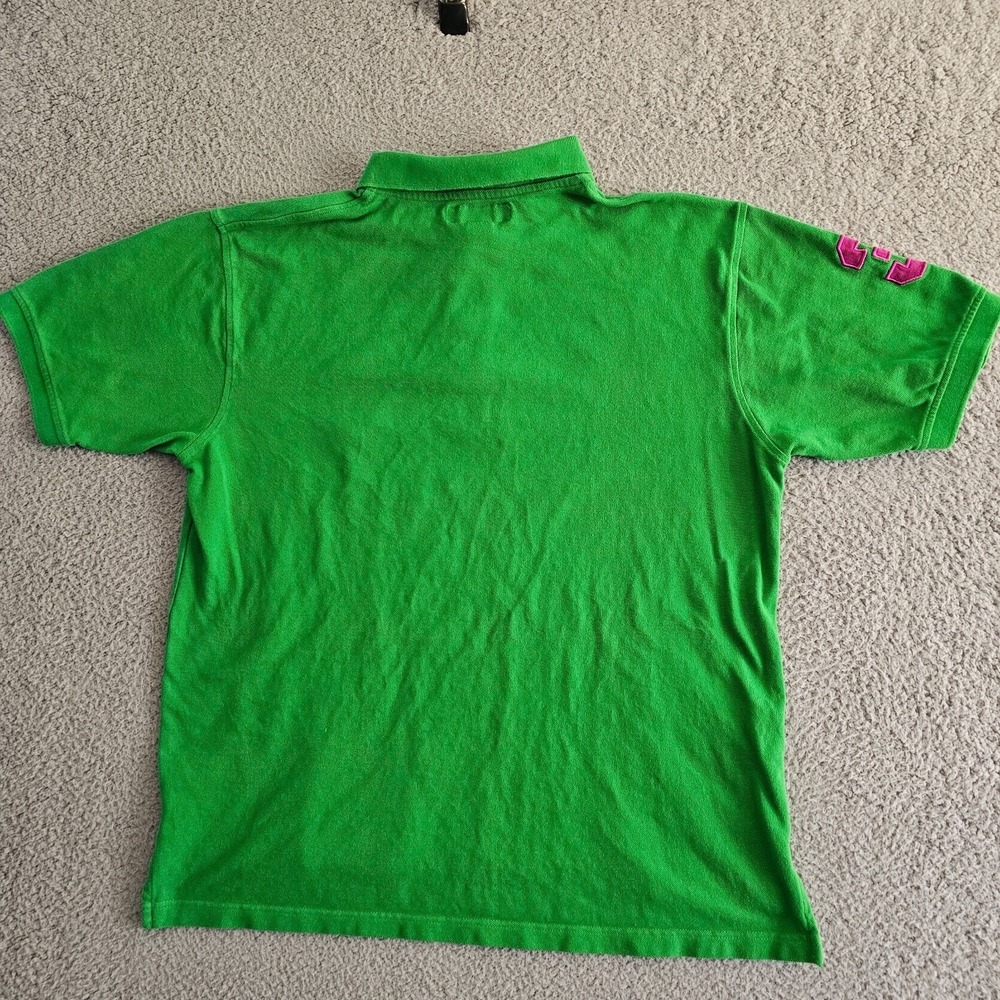 U.S. Polo Assn. Polo Shirt Men XL Green Pink Big Logo Short Sleeve Cotton XL - Picture 4 of 8